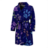 Dog Paws Pattern Print Design 02 Men's Bathrobe