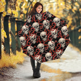Red Snake Skull Pattern Umbrella