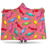 Colorful Wrapped Candy Pattern Hooded Blanket