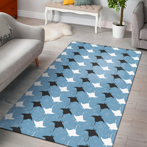 Stingray Pattern Print Design 03 Area Rug