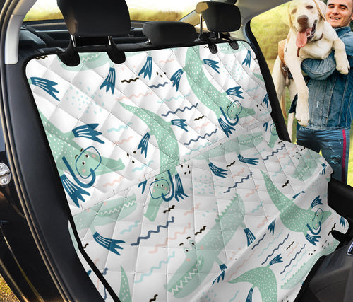 Crocodile Diver Pattern Dog Car Seat Covers