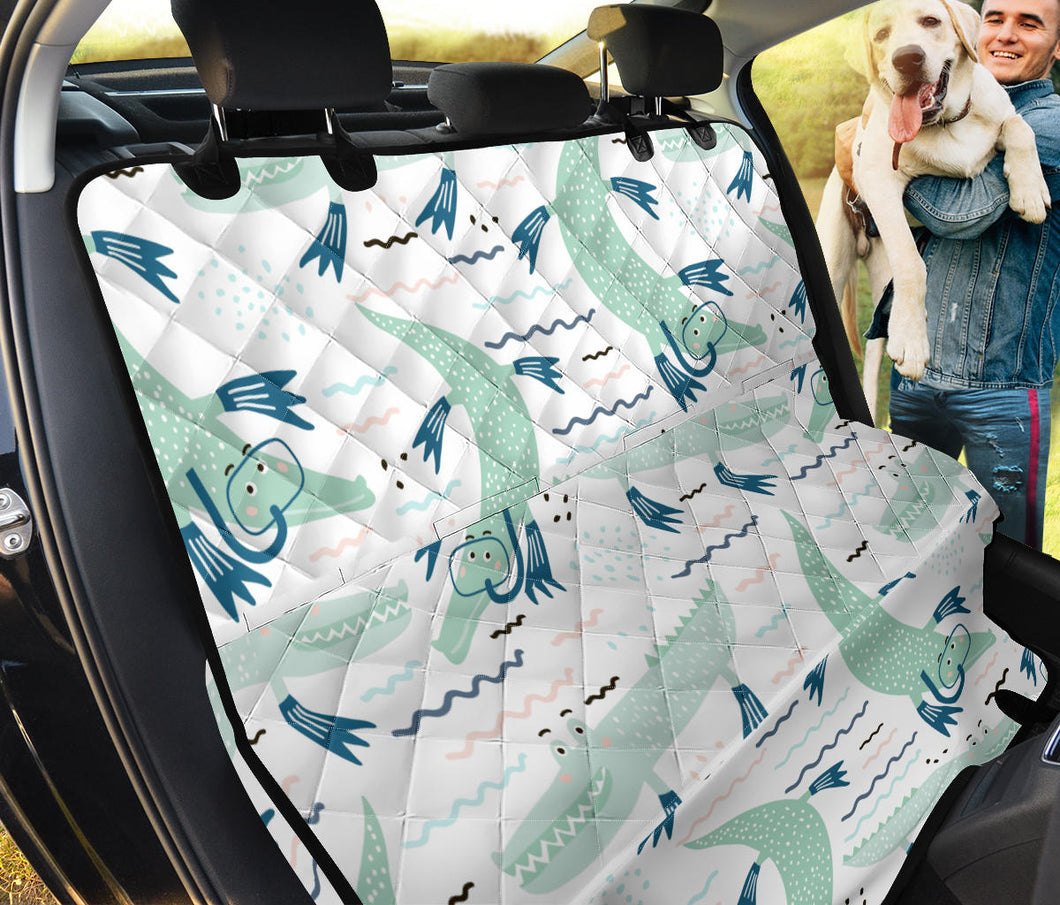 Crocodile Diver Pattern Dog Car Seat Covers