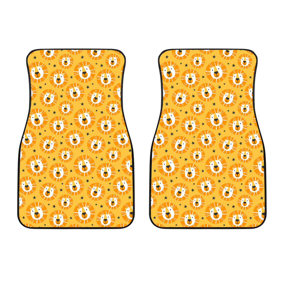Lion Pattern Print Design 03 Front Car Mats