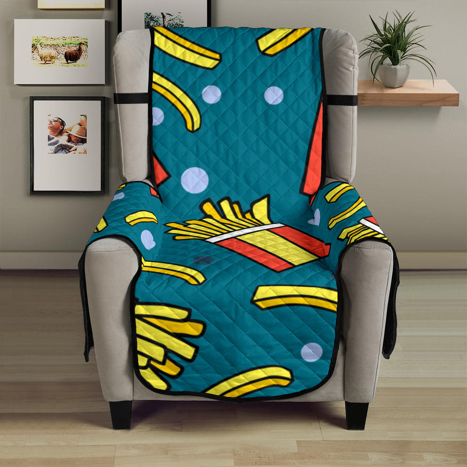 French fries red paper box pattern Chair Cover Protector