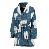 Polar Bear Mother Her Child Pattern Women'S Bathrobe