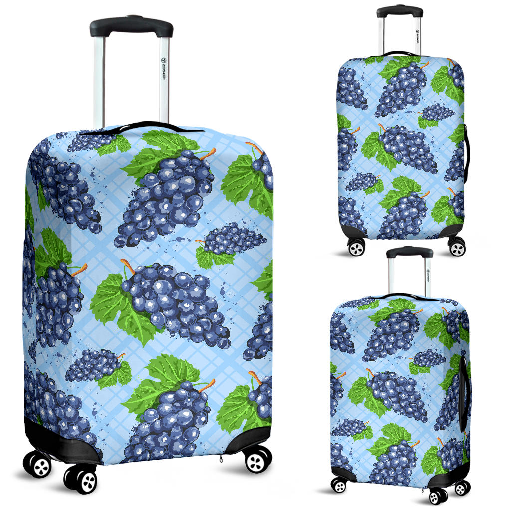 Watercolor Grape Pattern Luggage Covers