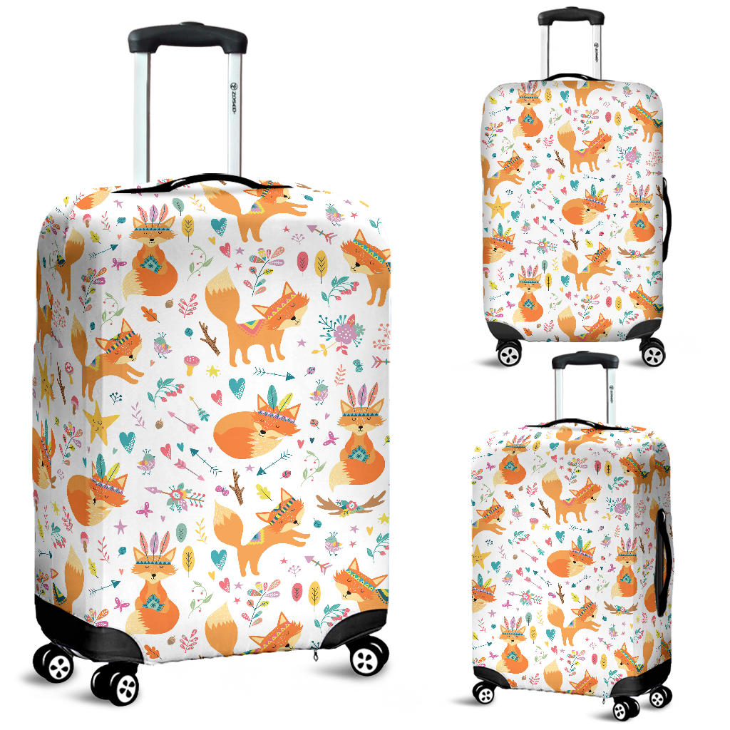 Cute Tribal Fox Pattern Luggage Covers