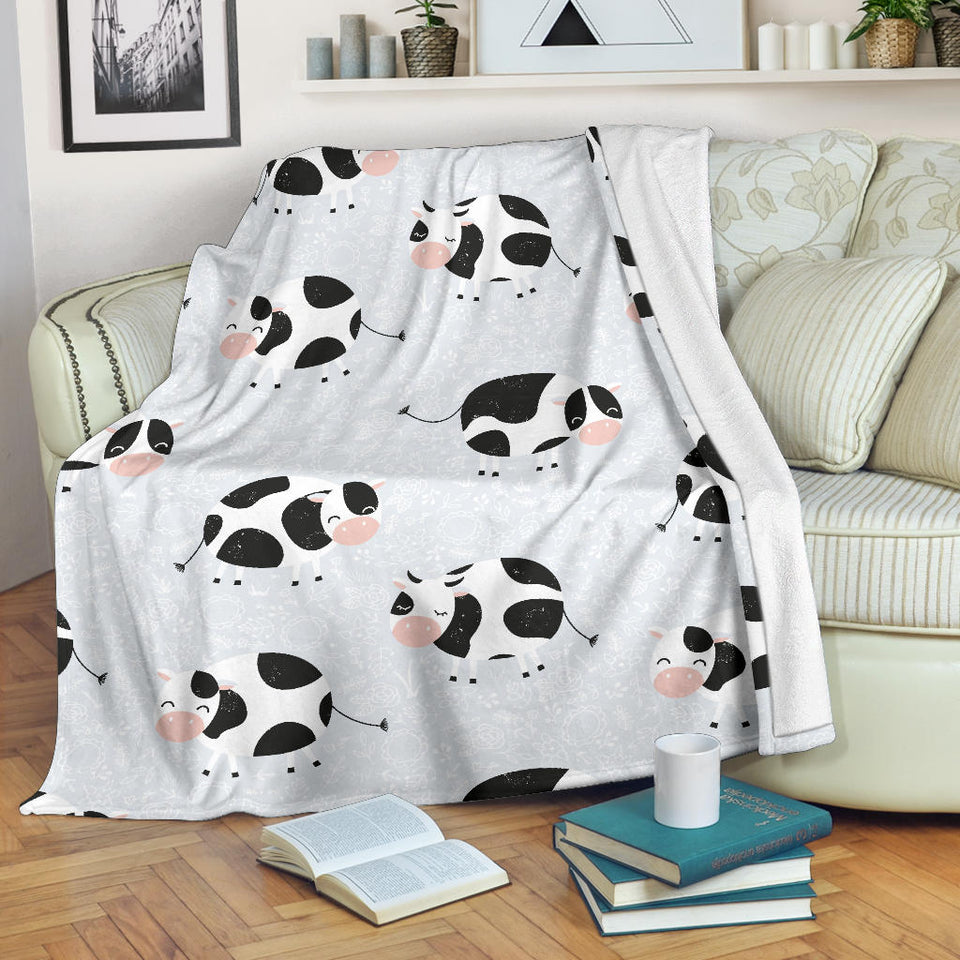 Cute Cows Pattern Premium Blanket