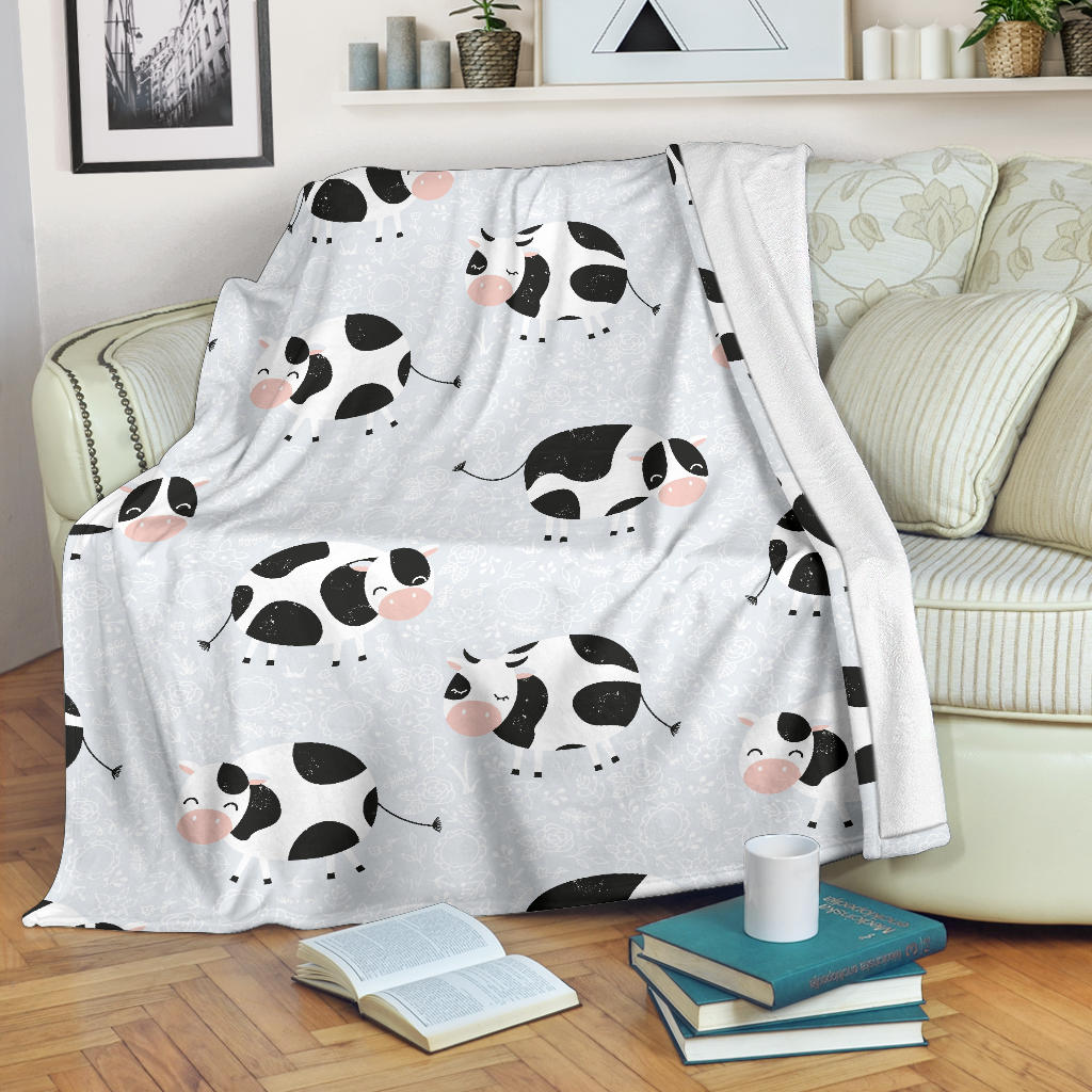 Cute Cows Pattern Premium Blanket