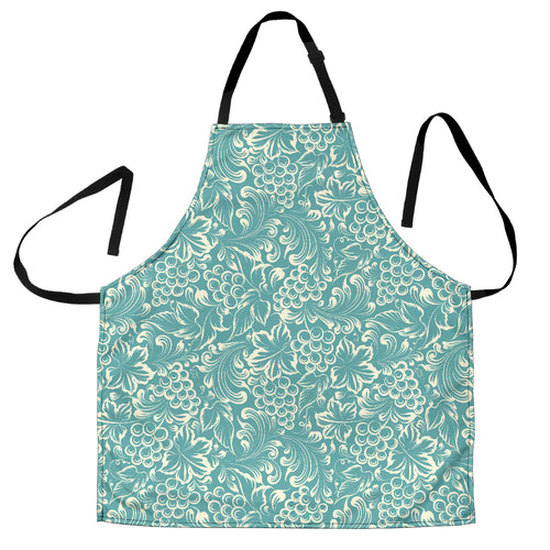 Classic Hand Drawn Grape Pattern Adjustable Apron