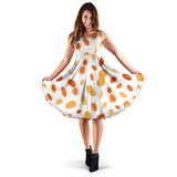 Peanuts Pattern Sleeveless Midi Dress