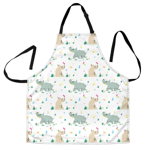 Cute Rhino Pattern Adjustable Apron