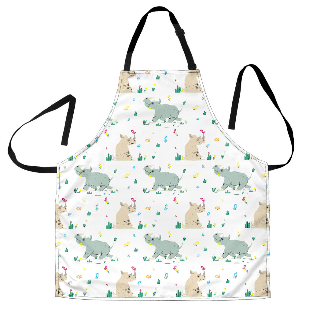 Cute Rhino Pattern Adjustable Apron