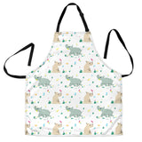 Cute Rhino Pattern Adjustable Apron