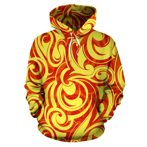 Fire Flame Design Pattern Men Women Pullover Hoodie