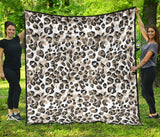 Leopard Skin Print Pattern Premium Quilt