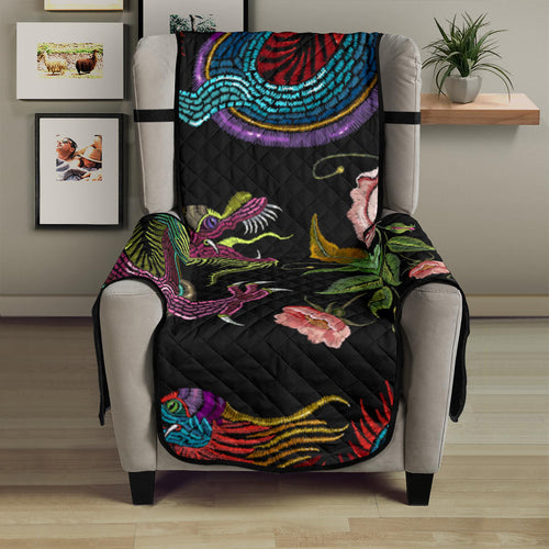 Dragons flower pattern Chair Cover Protector