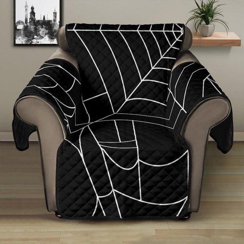 Spider Spider web pattern Black background white cobweb Recliner Cover Protector