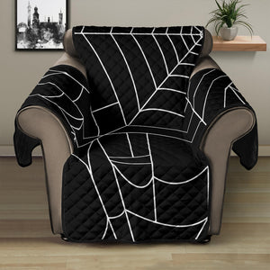 Spider Spider web pattern Black background white cobweb Recliner Cover Protector