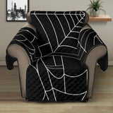 Spider Spider web pattern Black background white cobweb Recliner Cover Protector