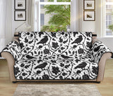 Crow dark floral pattern Sofa Cover Protector