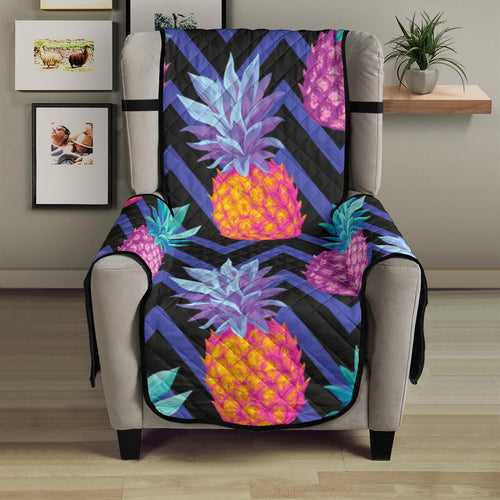 Pineapples pattern zigzag background Chair Cover Protector