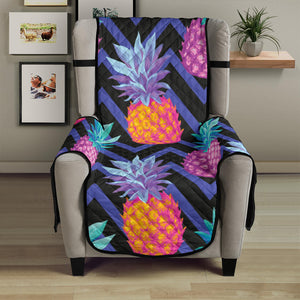 Pineapples pattern zigzag background Chair Cover Protector