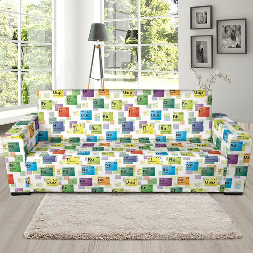 Chemistry Periodic Table Pattern Print Design 05 Sofa Slipcover
