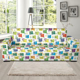 Chemistry Periodic Table Pattern Print Design 05 Sofa Slipcover