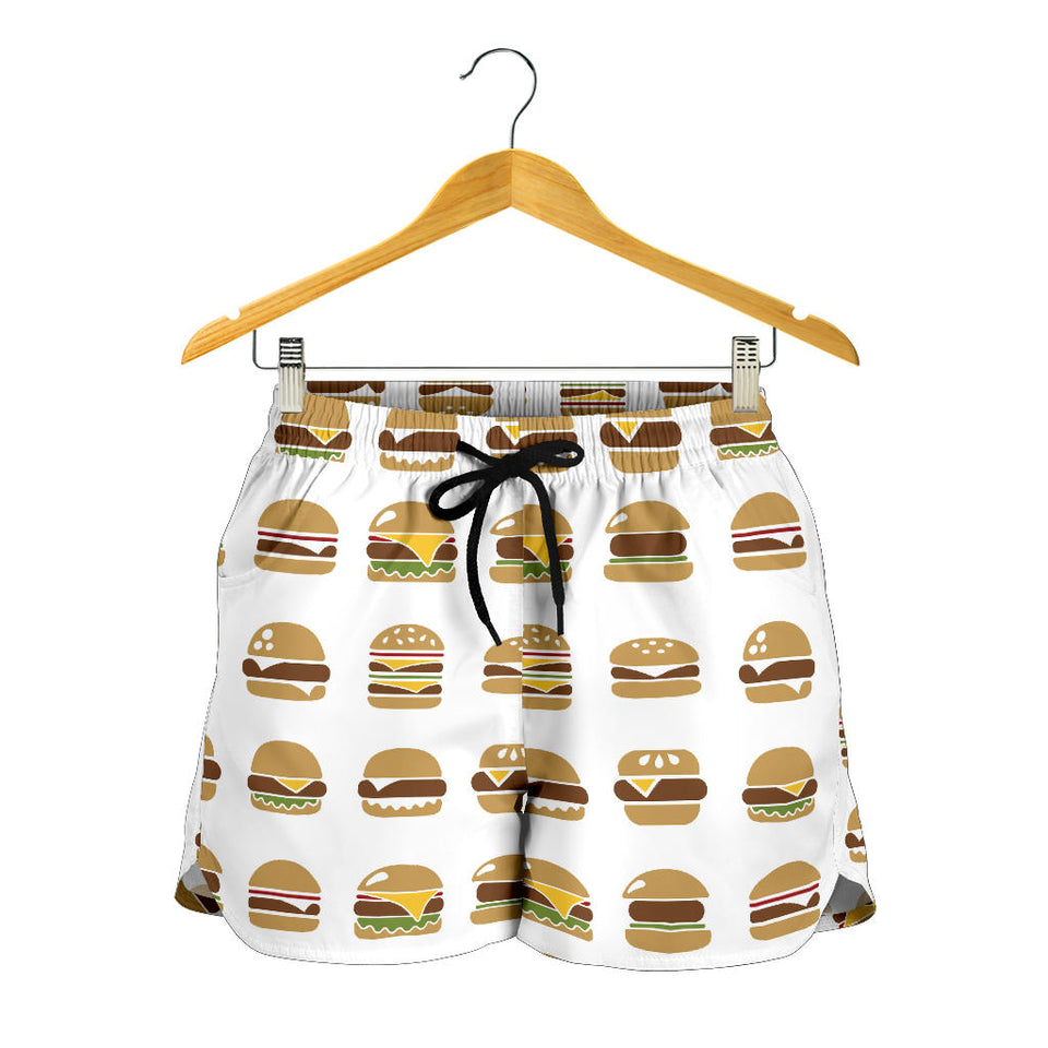 Hamburger Pattern Print Design 02 Women Shorts