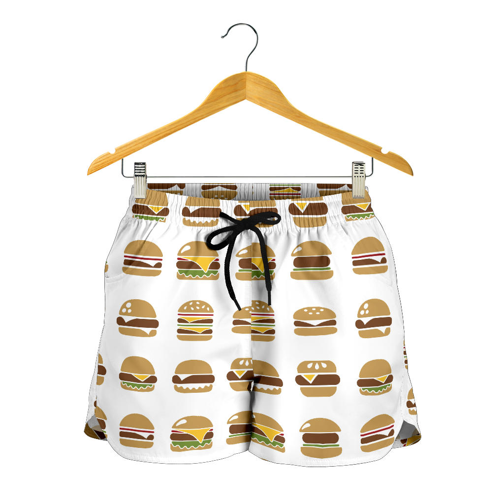 Hamburger Pattern Print Design 02 Women Shorts