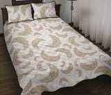 Cool gold moon abstract pattern Quilt Bed Set