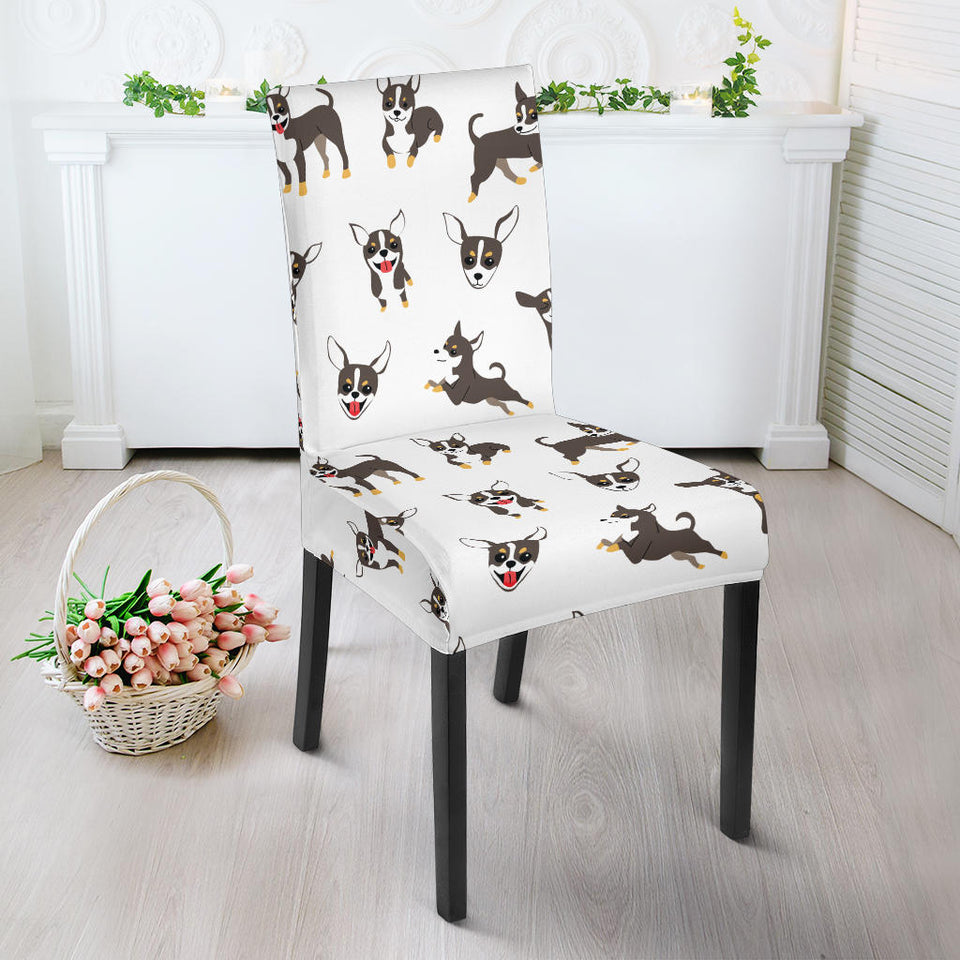 Chihuahua Dog Pattern Dining Chair Slipcover
