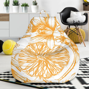 Hand Drawn Orange Fruit Pattern Bean Bag Cover
