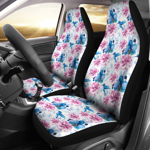 Hummingbird Pattern Print Design 02 Universal Fit Car Seat Covers