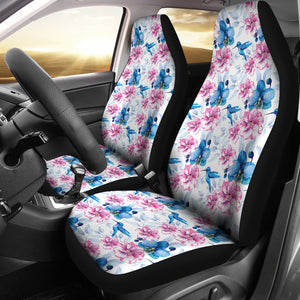 Hummingbird Pattern Print Design 02 Universal Fit Car Seat Covers