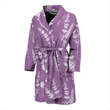 Lavender Flowers Purple Pattern Men'S Bathrobe
