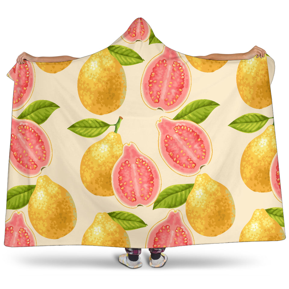 Beautiful Guava Pattern Hooded Blanket