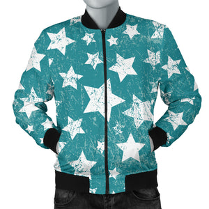 Vintage Star Pattern Men'S Bomber Jacket