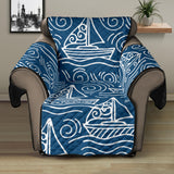Hand drawn sailboat pattern Recliner Cover Protector