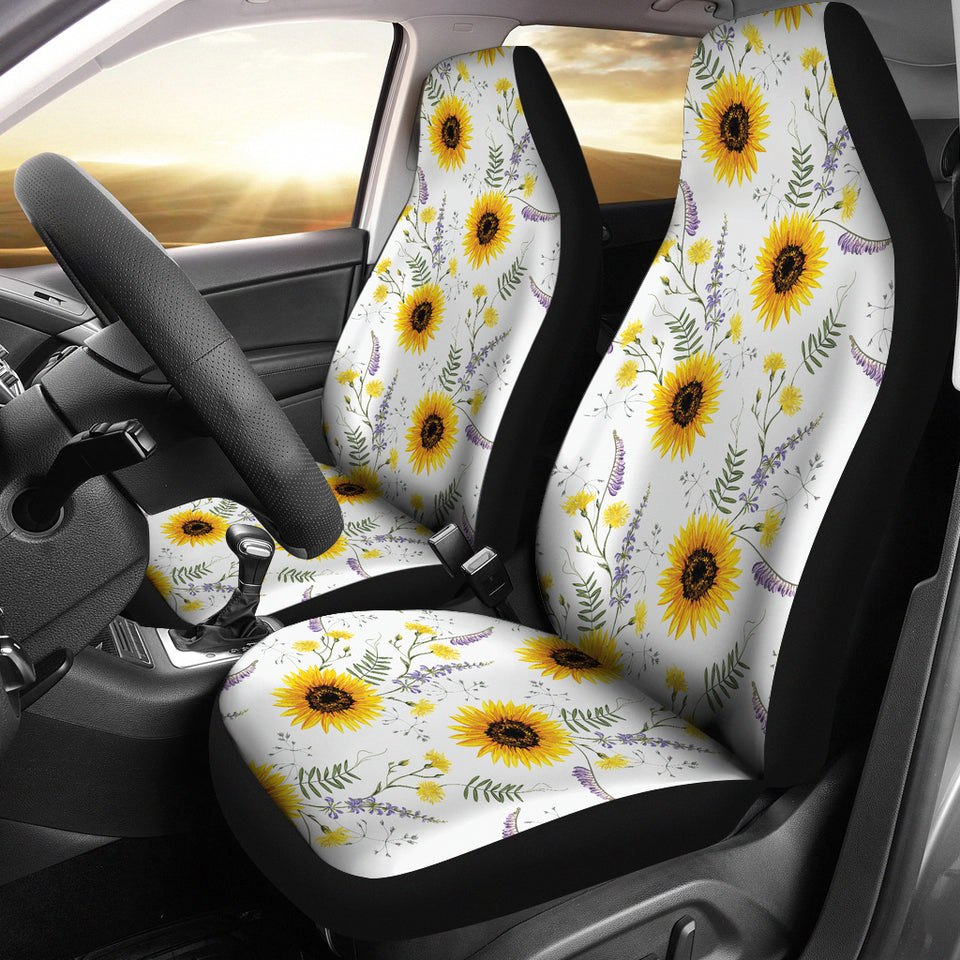 Beautiful Sunflowers Pattern  Universal Fit Car Seat Covers