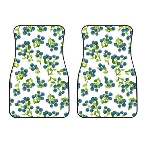 Blueberry White Background  Front Car Mats