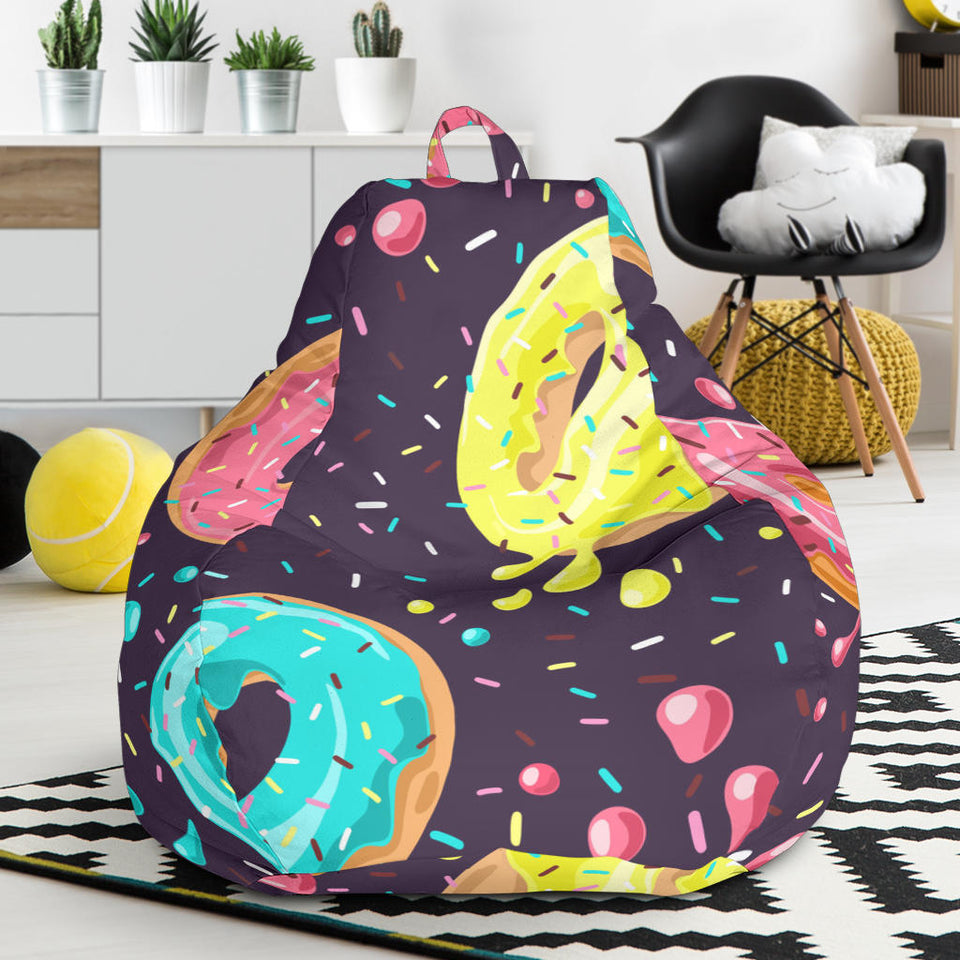 Colorful Donut Glaze Pattern Bean Bag Cover