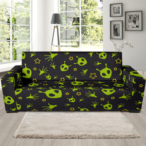 Alien Pattern Print Design 02 Sofa Slipcover