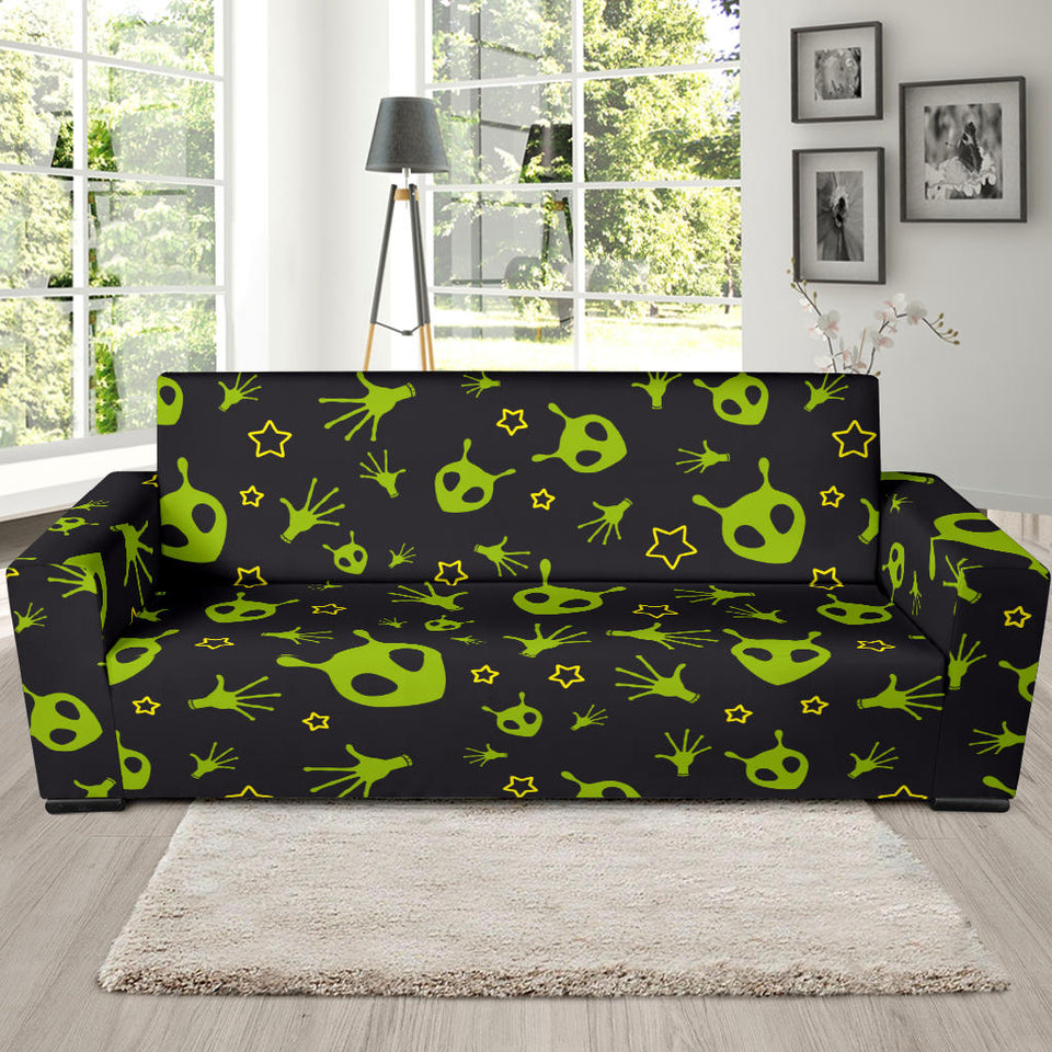 Alien Pattern Print Design 02 Sofa Slipcover