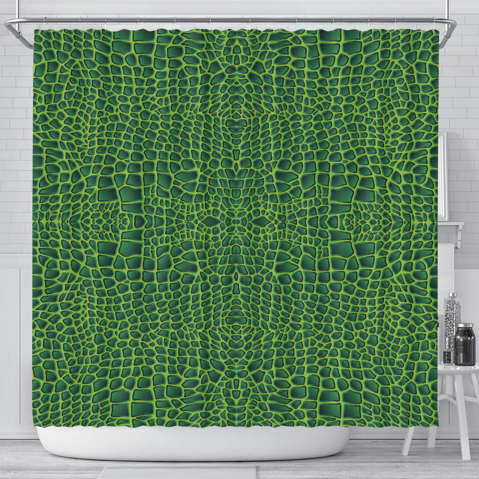 Crocodile Skin Printed Shower Curtain Fulfilled In US