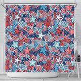 Hand Drawn Colorful Starfish Shower Curtain Fulfilled In US