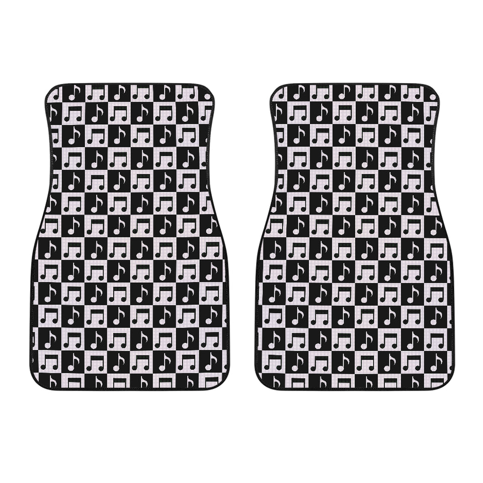 Music Notes Pattern Print Design 01 Front Car Mats