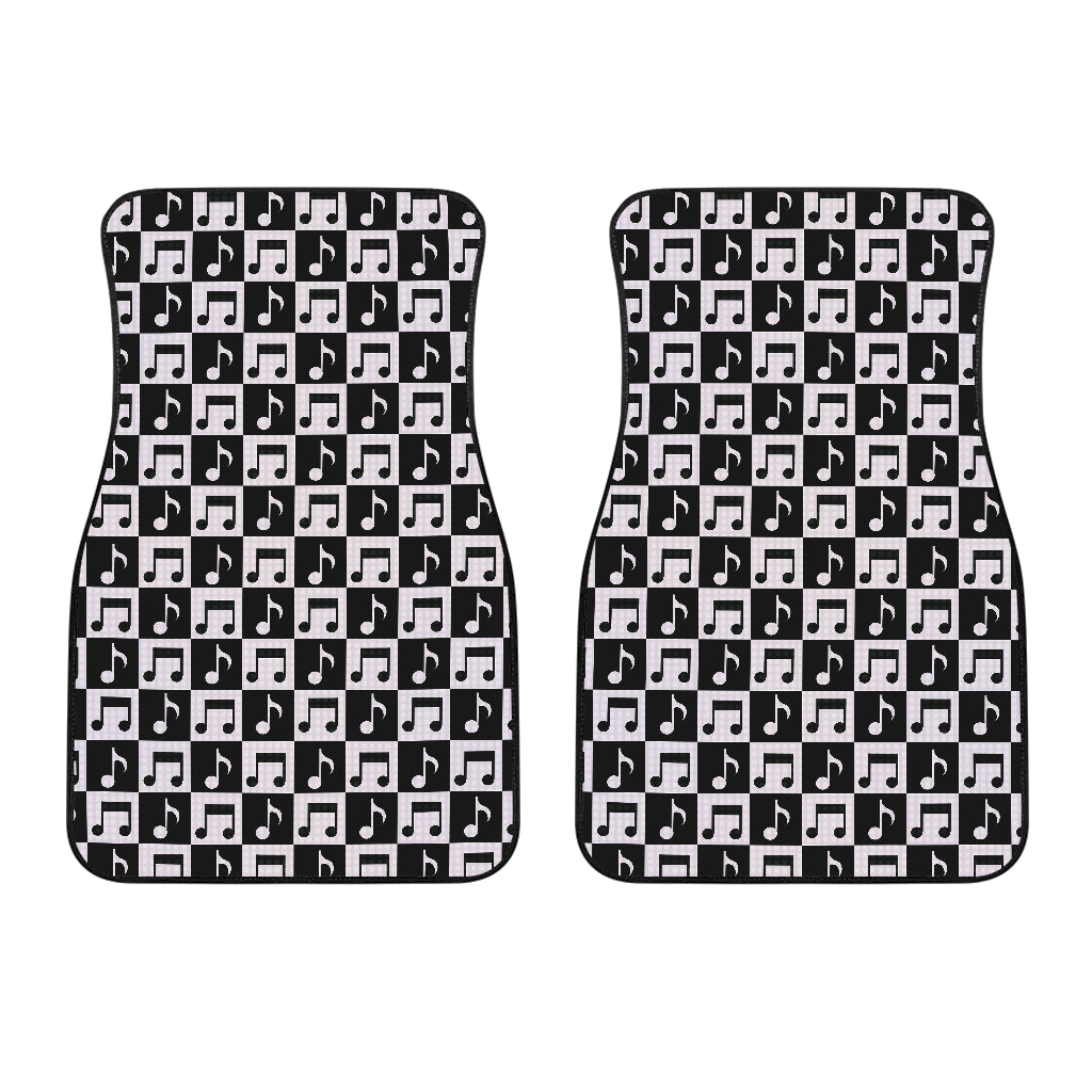 Music Notes Pattern Print Design 01 Front Car Mats