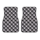 Music Notes Pattern Print Design 01 Front Car Mats